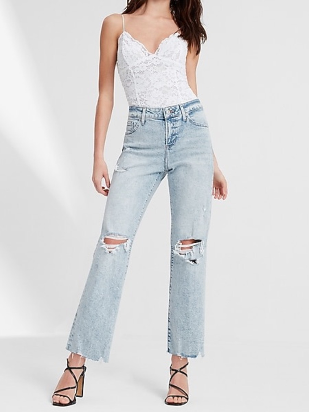 Express Straight Ankle High Rise Cropped jeans Size 2